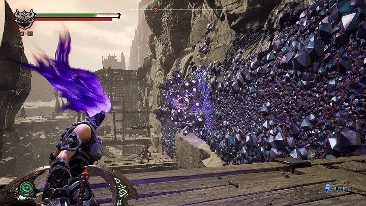 Aktywuj esencję siły i rozbij przeszkodę na ścianie - Abraxis i Władca Esencji - Oszczędzić czy zabić | Solucja do gry Darksiders 3 - Darksiders 3 - poradnik do gry