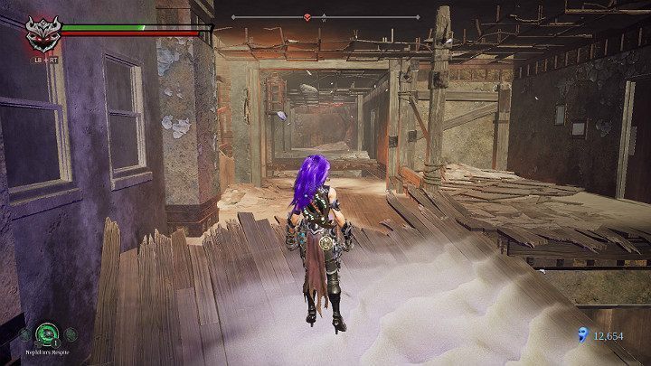 Na końcu tego korytarza jest wyjście na zewnątrz - Niziny - Blizna | Solucja do gry Darksiders 3 - Darksiders 3 - poradnik do gry