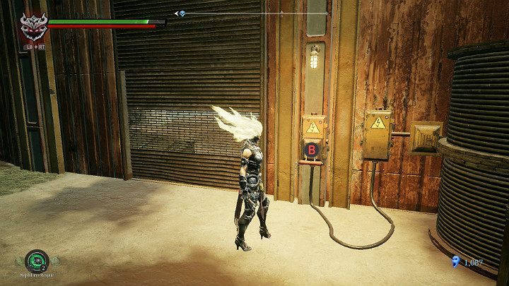 Gdy zejdziesz na dół, przełącz dźwignię prądu, aby otworzyć bramę - Ziemia Kości cz. 2 (Zatopiona dzielnica) | Solucja do gry Darksiders 3 - Darksiders 3 - poradnik do gry