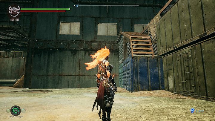 Następnie wskocz na schody z prawej strony - Ziemia Kości cz. 2 (Zatopiona dzielnica) | Solucja do gry Darksiders 3 - Darksiders 3 - poradnik do gry