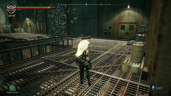 Wylądujesz na górnym poziomie hangaru - Ziemia Kości cz. 2 (Zatopiona dzielnica) | Solucja do gry Darksiders 3 - Darksiders 3 - poradnik do gry