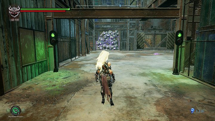 Sygnalizacja zmieniła kolor na zielony i wrota zostały otwarte - Ziemia Kości cz. 2 (Zatopiona dzielnica) | Solucja do gry Darksiders 3 - Darksiders 3 - poradnik do gry