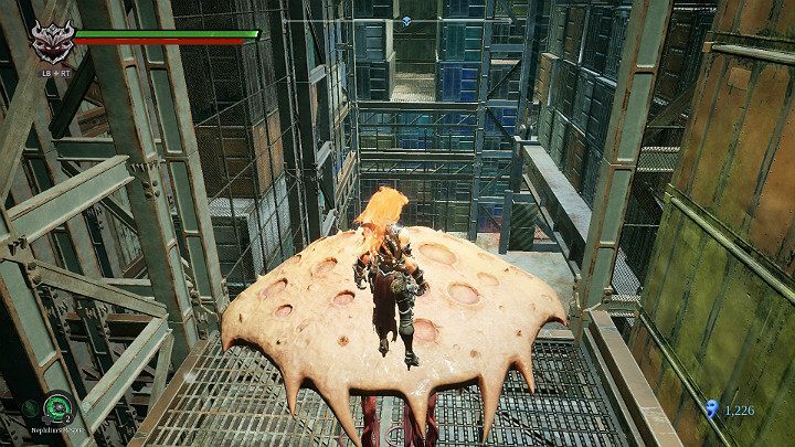 Wskocz na stwora neutralnego i uderz go w taki sposób, aby zleciał na dół - Ziemia Kości cz. 2 (Zatopiona dzielnica) | Solucja do gry Darksiders 3 - Darksiders 3 - poradnik do gry