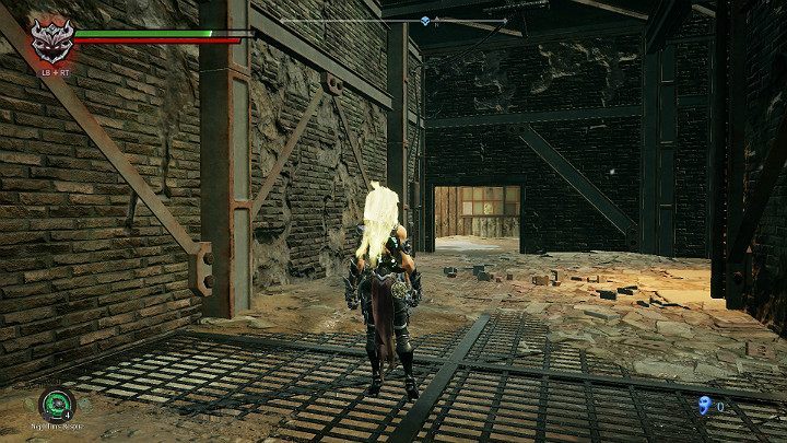 Przechodząc przez drzwi widoczne na powyższym obrazku będziesz musiał poradzić sobie z dwoma latającymi przeciwnikami - Ziemia Kości cz. 2 (Zatopiona dzielnica) | Solucja do gry Darksiders 3 - Darksiders 3 - poradnik do gry