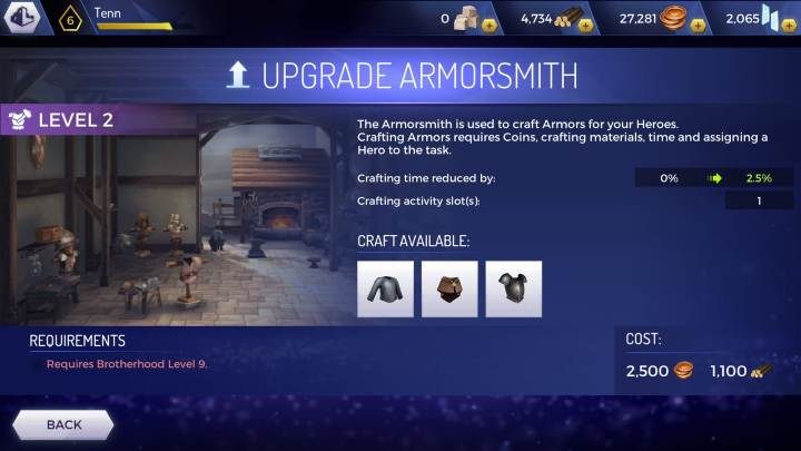 Po kliknięciu odpowiedniej opcji wyskoczy ci informacja odnośnie tego co ulepszy rozbudowa, np - Ulepszanie pomieszczeń w Assassins Creed Rebellion - Assassins Creed Rebellion - poradnik do gry