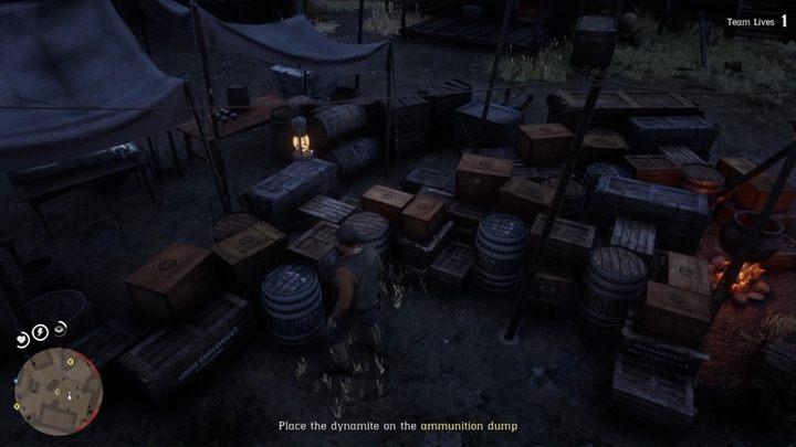Na koniec, użyjcie dynamitu raz jeszcze, by wysadzić skrzynki z amunicją - Więcej niż jeden sposób na zarobek - Solucja Red Dead Online - Red Dead Online - poradnik do gry