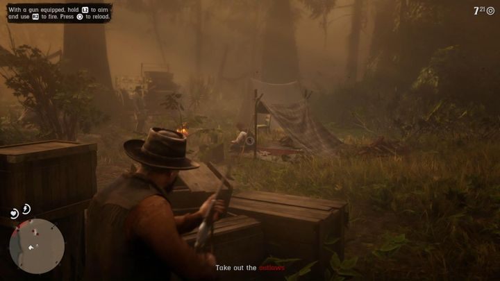 Kieruj się teraz do Bayou Nwa - twoim zadaniem jest odszukać obóz bandytów i ich szybkie uśmiercenie - Prolog - Solucja Red Dead Online - Red Dead Online - poradnik do gry