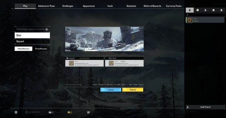 Aby uruchomić mecz w 2 osoby ustaw opcję duo - Czy można grać w dwuosobowych zespołach w Ring of Elysium? - Ring of Elysium - poradnik do gry