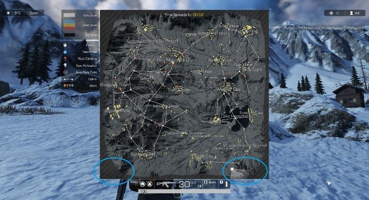 Na screenie powyżej zaznaczyliśmy miejsca, w których możesz wywoływać lawinę - Jak wywołać lawinę w Ring of Elysium? - Ring of Elysium - poradnik do gry