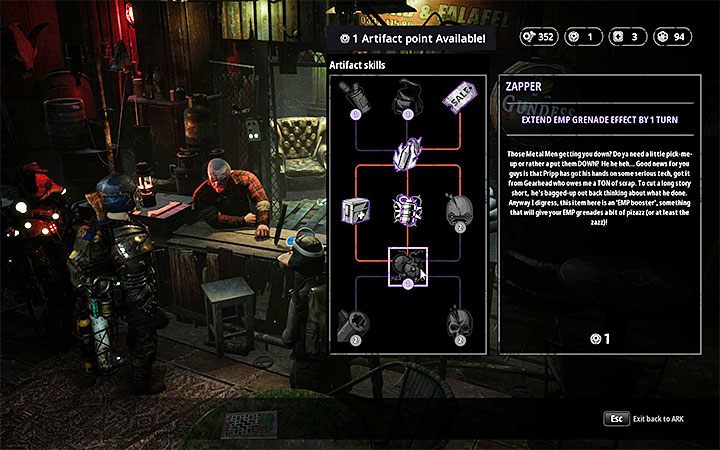 Bar Prippsa na Arce oferuje dwa permanentne ulepszenia pomocne w walkach z robotami - Jak radzić sobie z wrogimi robotami w Mutant Year Zero? - Mutant Year Zero - poradnik do gry