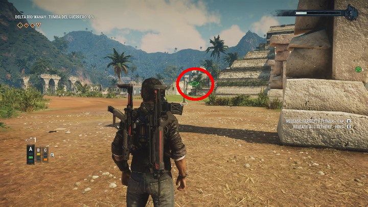 Okrąg, do którego musisz doprowadzić głowę, znajduje się nieco dalej - Just Cause 4: Tumba Del Guerrero | Grobowce - Just Cause 4 - poradnik do gry