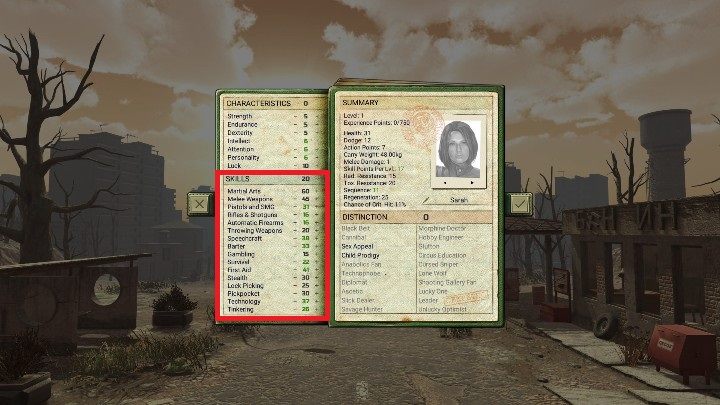 Wpływ na rozgrywkę: reguluje silę twoich ciosów oraz kopnięć - Skills w ATOM RPG - ATOM RPG - poradnik do gry
