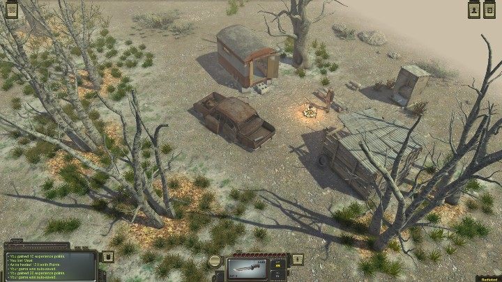 Ogniska są często jednymi z punktów lokacji - Jedzenie w ATOM RPG - ATOM RPG - poradnik do gry