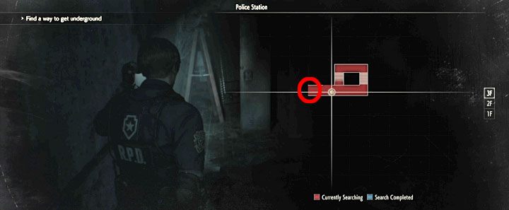 Szafka jest na końcu krótkiego korytarza na piętrze 3F komisariatu policji - Kombinacje do szafek - posterunek policji w Resident Evil 2 - Resident Evil 2 - poradnik do gry