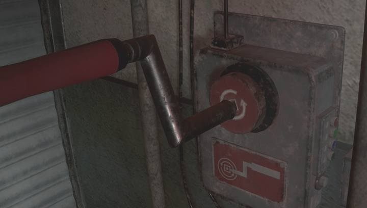 Miejsce na korbę - Parking policyjny - ścieżka Leona | Posterunek Raccoon City - Resident Evil 2 - poradnik do gry