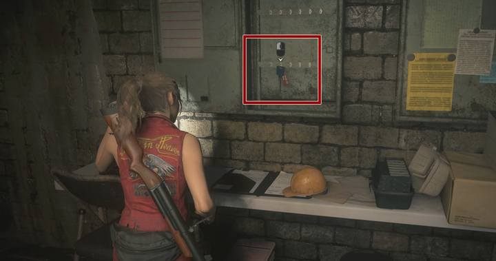 Kilka metrów dalej znajdziesz zamknięte drzwi, które otworzysz znalezionym narzędziem - Znajdź figury: król i królowa | Kanały w Resident Evil 2 - Resident Evil 2 - poradnik do gry