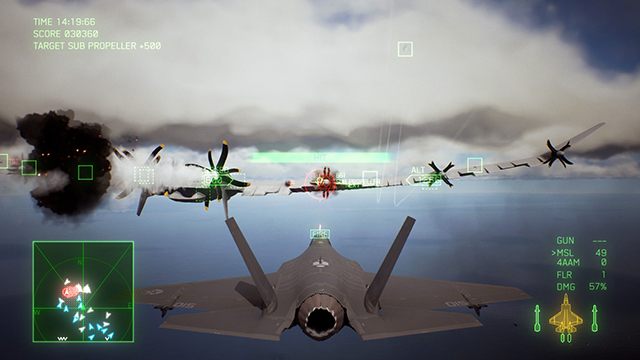 Po głównych silnikach weź na cel pomocnicze - sub propeller. - Jak pokonać bossa Arsenal Bird w Ace Combat 7? - Ace Combat 7 Skies Unknown - poradnik do gry
