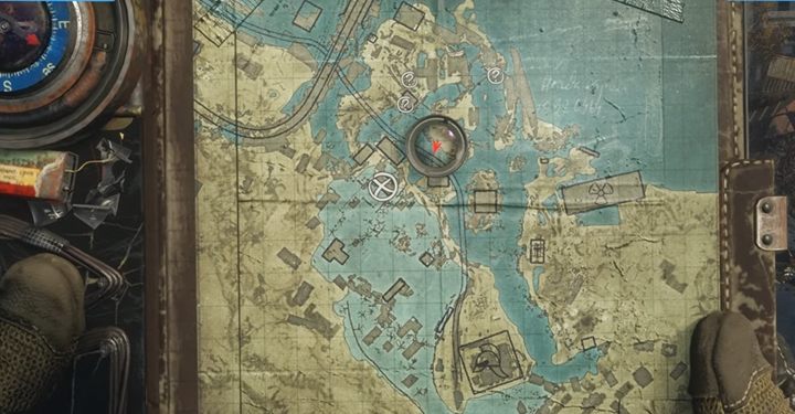 Spójrz na mapę - skrytką jest dokładnie w budynku przed tobą - Metro Exodus Sams Story: Tajne skrytki Nocnych Łowców (Night Hunters Stashes) - Metro Exodus - poradnik do gry
