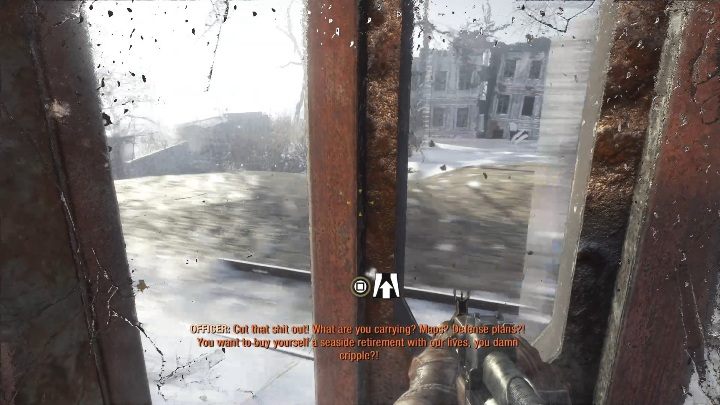 Po przeskoczeniu na wrogi pociąg zbliż się do jego prawej krawędzi - Metro Exodus: Wrogi pociąg, Moskwa - solucja - Metro Exodus - poradnik do gry