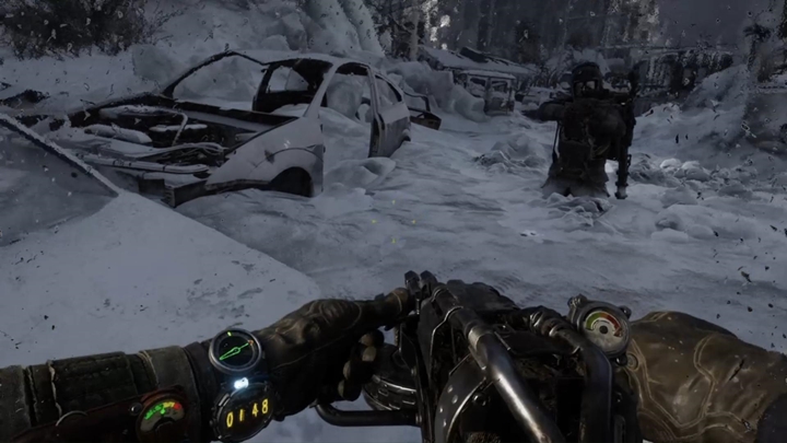 Jedź drogą i omijaj wraki samochodów oraz nieprzejezdne fragmenty miasta - Metro Exodus: Droga do metro - Solucja Metro Exodus - Metro Exodus - poradnik do gry