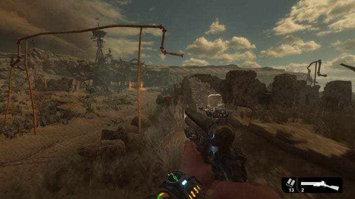 Kieruj się w kierunku wraków pociągu i stopniowo idź na przód - Metro Exodus: Poszukiwanie samochodu, Morze Kaspijskie - solucja - Metro Exodus - poradnik do gry