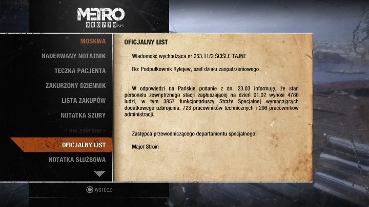 14 - Metro Exodus: Moskwa - Dzienniki i pocztówki, lista wszystkich - Metro Exodus - poradnik do gry