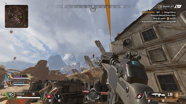 Liny zip pozostawione przez Pathfindera są świetnym sposobem na szybkie przemieszczanie się po mapie - Poruszanie się, ślizg, skoki i lina w Apex Legends - Apex Legends - poradnik do gry
