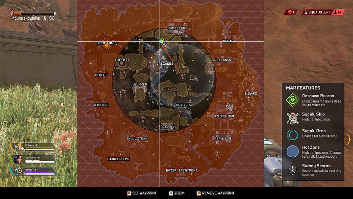 Arena w Apex Legends została otoczona specjalnym pierścieniem, który jak wiadomo, z czasem zacznie się zacieśniać - Porady na start - jak grać w Apex Legends? - Apex Legends - poradnik do gry