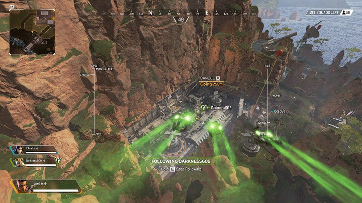 Najlepszych przedmiotów szukaj w placówkach wojskowych i specjalnych transportowcach, które co jakiś czas lądują w losowych miejscach na mapie - Porady na start - jak grać w Apex Legends? - Apex Legends - poradnik do gry