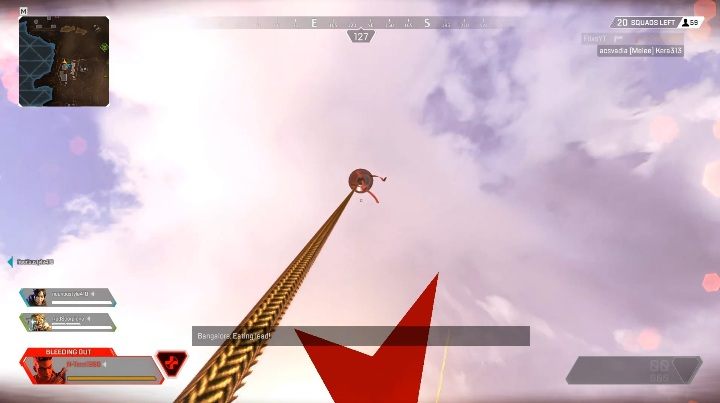 Pamiętaj, że w trakcie wspinaczki jesteś narażony na ataki wszystkich wrogów znajdujących się w okolicy - Do czego służą czerwone balony w Apex Legends? - Apex Legends - poradnik do gry