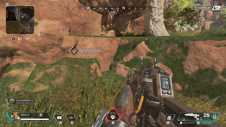 Dzięki swojej umiejętności pasywnej, Bloodhound jest w stanie dostrzec ślady pozostawione przez przeciwnika - Bloodhound - postacie w Apex Legends - Apex Legends - poradnik do gry