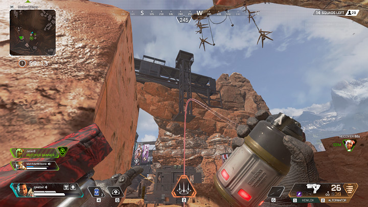 Gibraltar może użyć granatu sygnalizacyjnego, aby oznaczyć obszar na którym dojdzie do bombardowania - Gibraltar - postacie w Apex Legends - Apex Legends - poradnik do gry