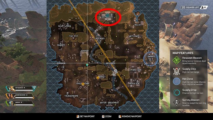 Artillery to kolejne bardzo popularne miejsce do lądowania w grze Apex Legends, oznaczone jako High Tier Loot - Najlepsze miejsca do lądowania w Apex Legends - Apex Legends - poradnik do gry