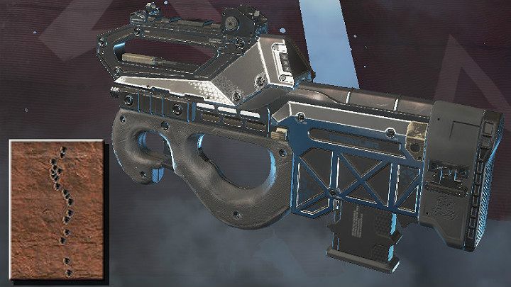 Na powyższym obrazku zobrazowano odrzut broni Prowler Burst PDW ze średniego dystansu - SMG w Apex Legends - Apex Legends - poradnik do gry