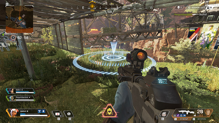 Do aktywacji zrzutu zaopatrzenia potrzebujesz odpowiednio dużo miejsca także zadbaj o odpowiednią przestrzeń - Lifeline - postacie w Apex Legends - Apex Legends - poradnik do gry