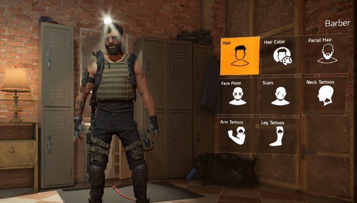 Zdjęcie przedstawia dostępne opcje u fryzjera. - Jak zmienić fryzurę i włosy w Division 2? - The Division 2 - poradnik do gry