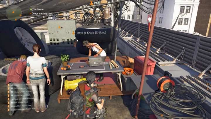 By odblokować crafting, trzeba zrekrutować Inayę al-Khaliq. - Crafting | Podstawy gry w The Division 2 - The Division 2 - poradnik do gry