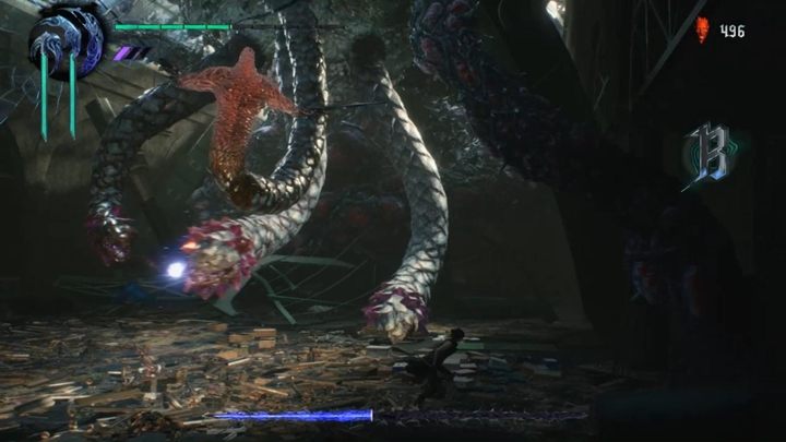 Taktyka walki jest identyczna przez całą potyczkę - Nidhogg - Boss w Devil May Cry 5 - Devil May Cry 5 - poradnik do gry