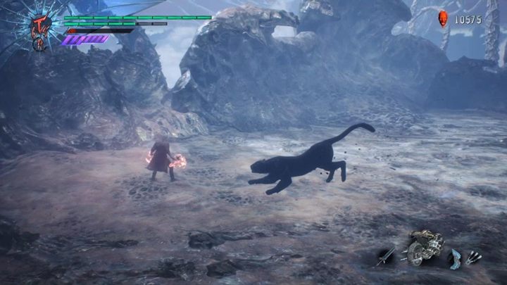 Na górze czeka cię walka z cieniem, który będzie atakował cię swoimi combosami - Misja 18 - Przebudzenie - Solucja Devil May Cry 5 - Devil May Cry 5 - poradnik do gry
