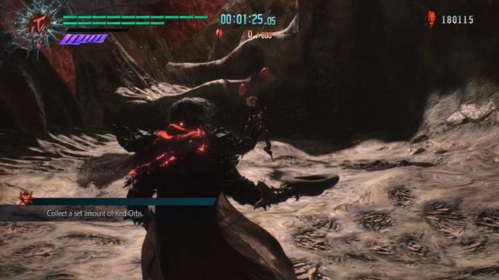 To dość trudna misja, bo musisz zdobyć 800 czerwonych kul w czasie 1:30 minuty - Tajna misja 12 w Devil May Cry 5 - Devil May Cry 5 - poradnik do gry