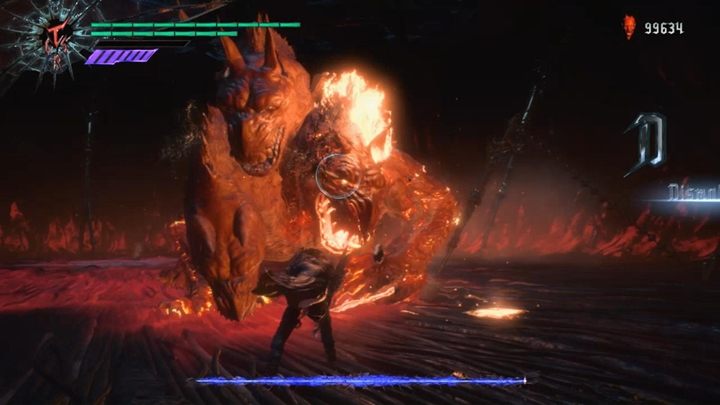 Wróg ma trzy głowy i każda z nich odpowiada za inną aurę bossa i ataki - Król Cerber - Boss w Devil May Cry 5 - Devil May Cry 5 - poradnik do gry