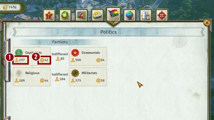 Poznanie popularności poszczególnych frakcji jest możliwe dzięki Almanach - Z jakimi frakcjami najlepiej mieć dobre stosunki w Tropico 6? - Tropico 6 - poradnik do gry