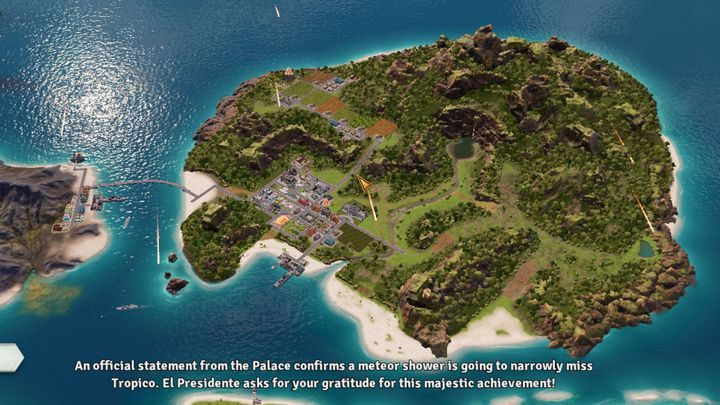 Po zakończeniu katastrofy otrzymasz powiadomienie o ilości budynków, które stanęły w płomieniach - Katastrofy naturalne w Tropico 6 - Tropico 6 - poradnik do gry