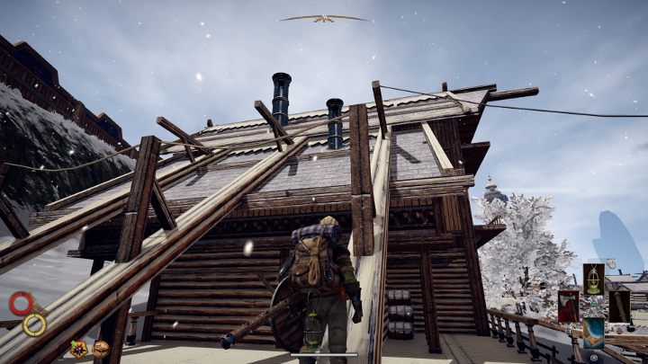 Korzystaj z uniku, aby dostać się na dach. - Jak zdobyć unikalny pancerz Skeleton Armor Set w Outward? - Outward - poradnik do gry