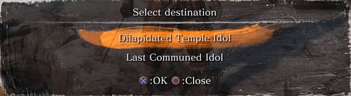 Po tym jak użyjesz posążka powrotu gra postawi Cię przed wyborem - Czy w Sekiro jest szybka podróż? - Sekiro Shadows Die Twice - poradnik do gry