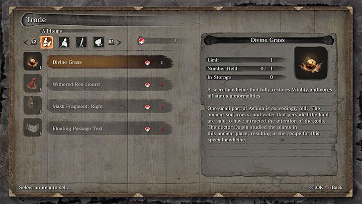 To unikalny przedmiot leczniczy - Jak wyleczyć bohatera w Sekiro Shadows Die Twice? - Sekiro Shadows Die Twice - poradnik do gry