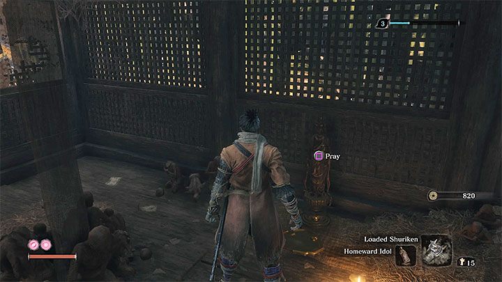 Pozostań w tym samym pomieszczeniu i podejdź do posągu Buddy - Jak odblokować dostęp do Posiadłości rodu Hirata w Sekiro? - Sekiro Shadows Die Twice - poradnik do gry