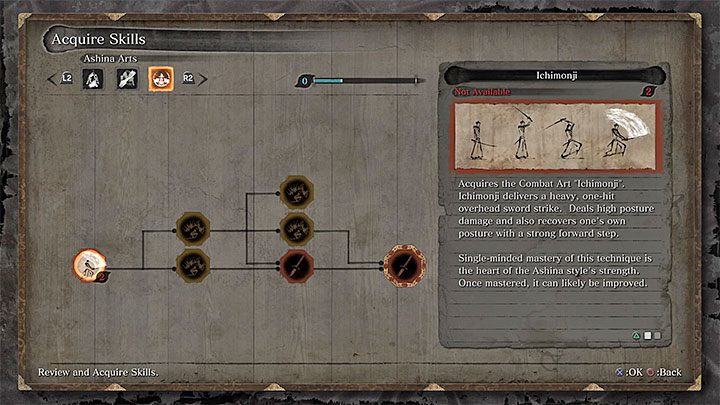 Dopiero po odblokowaniu jakiegoś ezoterycznego tekstu możesz przystąpić do kupowania zawartych w nim umiejętności - Trofea i osiągnięcia w Sekiro Shadow Die Twice - Sekiro Shadows Die Twice - poradnik do gry