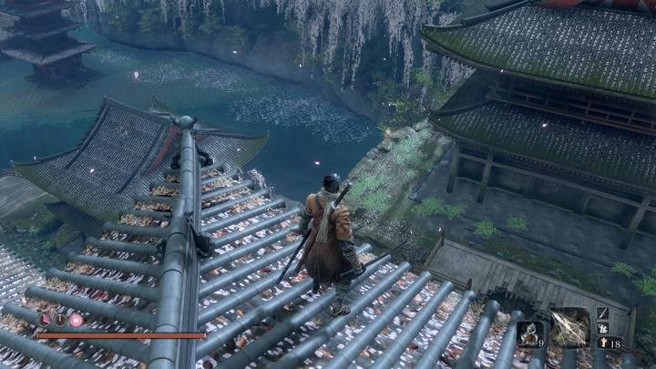 W tej lokacji znajdziesz również jednego opcjonalnego handlarza - Źródlany pałac | Solucja Sekiro Shadows Die Twice - Sekiro Shadows Die Twice - poradnik do gry