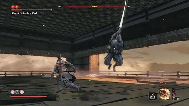 Efektem podjętej decyzji będzie przystąpienie do pojedynku z Wielkim Shinobim Sową (Great Shinobi - Owl) - Zakończenie 4: Powrót (Return) - Sekiro Shadows Die Twice - poradnik do gry